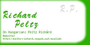 richard peltz business card